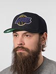 Бейсболка MITCHELL NESS арт. HP9576-LALBLCK Los Angeles Lakers NBA (черный)
